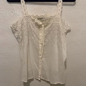 Madewell Victorian Style Eyelet Top